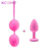 Sieraden anale seks speelgoed siliconen kegel ball vibrator vagina strakke training vibrator ben wa ball voor vrouw siliconen butt plug2474023