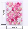 10pcs/lot 60X40CM Flower Wall Silk Rose Tracery Wall Encryption Floral Background Artificial Flowers Creative Wedding Stage free shipping