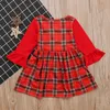 2018 New Baby Girls Scotland Plaids Dress Fashion Cute Flare Long Sleeve Dresses Kids Dress for 80120CM7591104