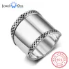 Solid 925 Sterling Silver Female Rings 20mm Wide Rings Simple Style Rings Wedding Accessories Jewelry (JewelOra RI102783) D18111306