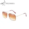 2021 Fashion Sunglasses Attitude Gold Frame Square Metal Vintage Style Outdoor Design Classical Model With Box