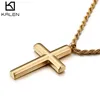 Cross Necklace For Men New Fashion High Polished Stainless Steel Gold Color Cross Pendant Necklace Male Cheap Jewelry