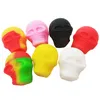 3ml skull containers assorted color silicone container for Dabs Round Shape Silicone Containers wax Silicone Jars Dab containers
