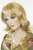 Long Medium Length Blonde Layered Wavy Wig Bangs