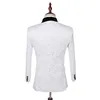 Ultimo Sciame di design Lavante White One Button Groom Lo shouxedos Men Abita Wedding/Prom/Dinner Man Blazer (giacca+cravatta+gilet+pantaloni) M115