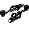 Mamilos de metal preto grampos clipes de peito escravo Fliring Toys em jogos adultos para casais Fetish Sex Toys Mulheres e MEN1422873