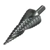 Freeshipping 1pc 4-32mm Spiral Grooved Step Drill Bit Industriell Cone Nitrogen Coated Wood Metal Drilling 8 Steg Cutter Tool Top Quality