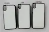 Hård Plast Sublimation Transfer Tryck Telefonväska till iPhone 11 12 Mini 13 Pro max 8 plus XR XS SE + Blank Aluminiumplatta Sätt i 100 stycken / Lot