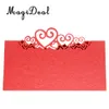 MagiDeal 25pcs / Lot 웨딩 테이블 장소 카드 레이저 컷 하트 이름 번호 장소 카드 결혼식 파티 장식 인사말 카드