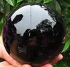 100mm + Stand- Natural Black Obsidian Sphere Stor Crystal Ball Healing Stone