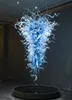 Lámparas Lámpara colgante LED azul Lámparas de araña de cristal de Murano sopladas a mano 100% creativas Lámpara europea de estilo italiano