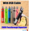 Brand New UGO-V II UGO-T Batterie 650 900 1100mah eVod ugo Passthrough E Cigarette 3.3-4.2V Port de charge Micro Usb ego 510 Stylos Vape Thread