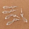 30pcs / lot Grand lustre clair cristaux de verre lampe prismes pièces suspendues gouttes pendentifs résultats de bijoux composants 237j