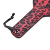 Bondage Faux Leather Leopard Print Paddle Paddle Slapper Whip Roleplay Game Game #R87