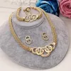 Gold Jewelry Sets Nigerian Wedding African Beads Crystal Bridal Jewellery Set Rhinestone Ethiopian Jewelry parure