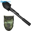 Fällbar Militär Shovel - Mini Emergence Survival Compass Spade Entrenching Tool med bärväska för camping, vandring