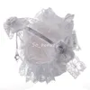 Blanc élégant dentelle fleur fille panier belle ronde Satin soie faveurs mariage accessoire fête décoration H5618