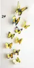 30 Style 3D PVC Beautiful Magnetic Butterfly Removable Wall Stickers Butterfly Fridge Magnet Sticker Living Room Wall Decoration ak085