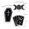 Miss Zoe Coffin Moon Star Poker Black Goth Gothic Pins Broches Denim Jas Pin Gesp Shirt Badge Fashion Cadeau voor Vriend
