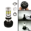 Gzcrdz luzes para moto motocicleta 6COB 6000K 1 conjuntos de motocicleta h4 lâmpada led bulbo branco BA20D P15D H6 HS1 3500LM 35W cabeça