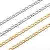 Colliers de trottoir Colliers Homme Bijoux 18K Gold 6 mm Men039 Long Link Chain Classic 1824inch Collier de chaîne Figaro pour hommes YS344743133