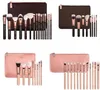 Dropshipping novo pincel 15 pçs / set profissional pincel de maquiagem conjunto de pincelamento de sombras blending lápis ferramentas de cosméticos com ba