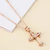 Fashion jewelry accessories fine Amazing Grace Cross of Eternal Love Pendant Necklace Silver,Rose gold,Gold,3 colors