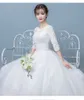 Real Photo Vintage Lace Up Ball Wedding Dresses 2018 Customized Plus Size Bridal Wedding Gowns Free Shipping