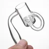 Кварцевая петля Bump Diamond Knot Quartz Banger со съемной стеклянной карбюраторской крышкой прозрачно J