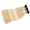 Ishow Products T1B/ 613 Colore biondo 4 pacchi Estensioni brasiliane diritte dei capelli umani 10-26 pollici Tessuto di capelli peruviani Remy per donne di tutte le età