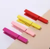 Mini Spring Clips Clothespins Beautiful Design 35mm Colorful Wooden Craft Pegs For Hanging Clothes Paper Photo Message Cards c809