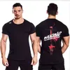 Summer mens Brand clothing Fashion Fitness t Shirt Bodybuilding Muscle male Short sleeve Slim Cotton Tee tops apparel