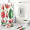 Free shipping 180x180cm Four Pieces Of Cushion Combination In Shower Curtain Bathroom Carpets