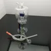 Cam Sigara Boruları Üretimi Elle Üflemeli Nargile Bongs Üst Çiçek ve Alt Sekiz Pençe Cam Su Duman Şişesi