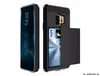 Hurtownie Hybrid Armor Card Slide Case Slot Slot Portfel Pctpu Back Cover dla iPhone 6/7/8 / X Plus Samsung S8 S9 Plus Cases