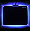 Offre spéciale Cool tapis de souris lumineux 300x240mm antidérapant fond en caoutchouc LED lumière bord tapis de souris pour ordinateur portable bureau PC carte jeu vidéo