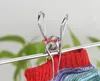 100 teile/los Heißer Verkauf Hervorragende Qualität Neue Ankunft Edelstahl Frühling Kleidung Socken Hängen Pegs Clips Schellen Silber Wäsche F062101