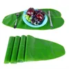 4-packad tyg bananblad bord flagga simulering växt flaggor parti leveranser coaster vägg dekoration gröna blad imitation växter