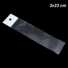 3x23 cm 500 stks / partij zelfklevende elektronische producten accessoires opbergzakken voor harde schijf oortelefoon opknoping zelfzegel poly plastic verpakking