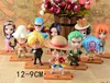 Q version Anime One Piece PVC Action Figures Cute Mini Figure Toys Dolls Model Collection Toy Brinquedos 10 Piece Set Shippin2938