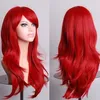 Darmowa wysyłkaFashion wielowarstwowy puszysty czerwony długi falisty cosplay peruka włosów