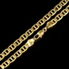 Collana placcata oro 18k per uomo / donna 2mm / 3mm 24 pollici squisita catena laterale regali per feste ciondolo Gesù accessori N1167743170