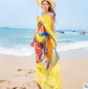 Mulheres Sexy Swimwear Bikini Cover Ups Moda Wraps Sunbathing Xale Beachwear Vestidos de Verão Sunscreen Impressão Poncho Sarong Cachecóis B3948
