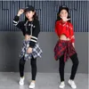 Girls Child Modern Dance costumes Barllroom dancing clothing Tops+Pants Kids Jazz Hip Hop stagewear Party dancewear Outfits