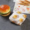 100 PCs Papel de cera à prova de óleo para embalagem de papel de papel de pão de pão de batatas fritas embalando ferramentas de cozimento de fast food