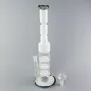 Triple Honeycomb Perc Hookah Bong: 14,8 inch inclusief glazen kom