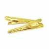 Blanda färg män tie clip pins staplar gyllene smala glasartade slips affärer kostymer tillbehör guld silver brons ti02