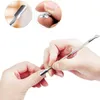 Hot Rvs Cuticle Remover Dubbelzijdige Vinger Dode Huid Push Nail Cuticle Pusher Manicure Nail Care Tool