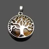 New Natural Stone Pendant Gemstone Tree of life Charms Pendant DIY Necklace For Women Men Jewelry