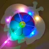 KIDS LED cartoon windmill toys colorful pinwheel night lights Flower dog pet children baby toy boys girls fan wheel party decoration sale